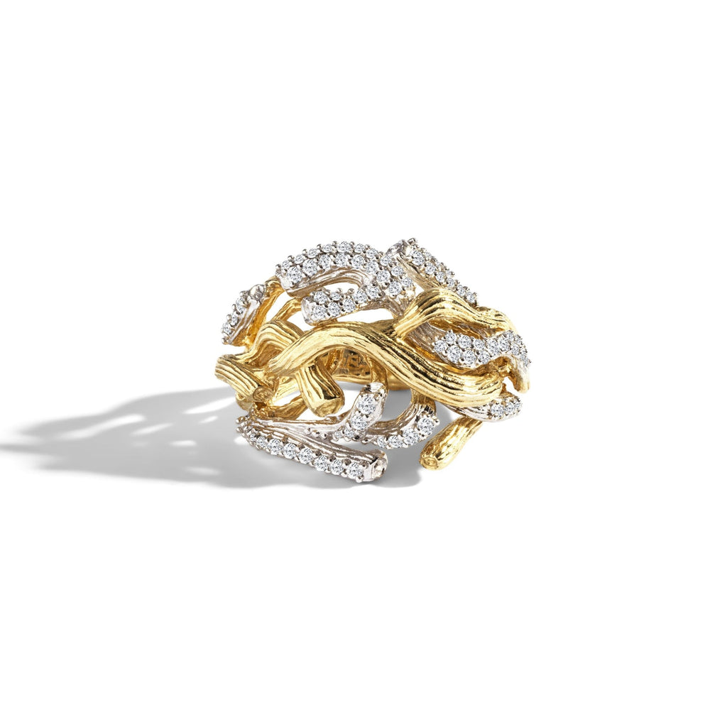 Michael Aram Branch Coral Ring with Diamonds 6 510815036DI