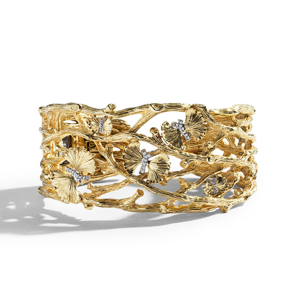 Michael Aram Butterfly Gingko Cuff Bracelet with Diamonds 521809360DI