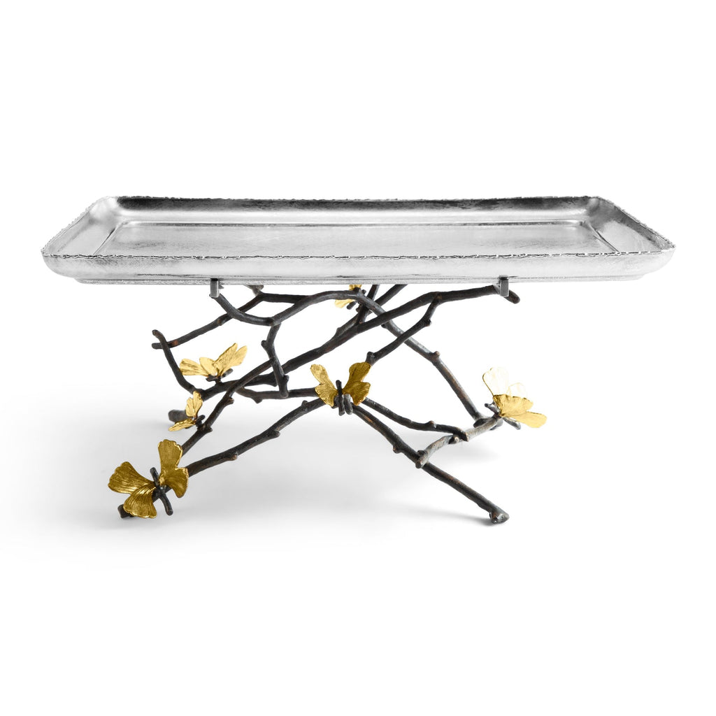 Michael Aram Butterfly Ginkgo Large Footed Centerpiece Tray 175742