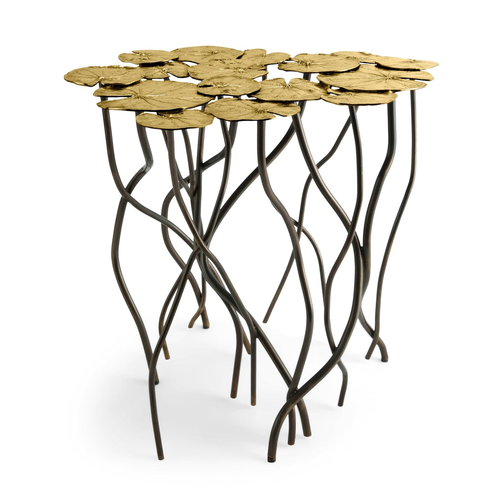 Michael Aram Gold Lily Pad Accent Table 411565