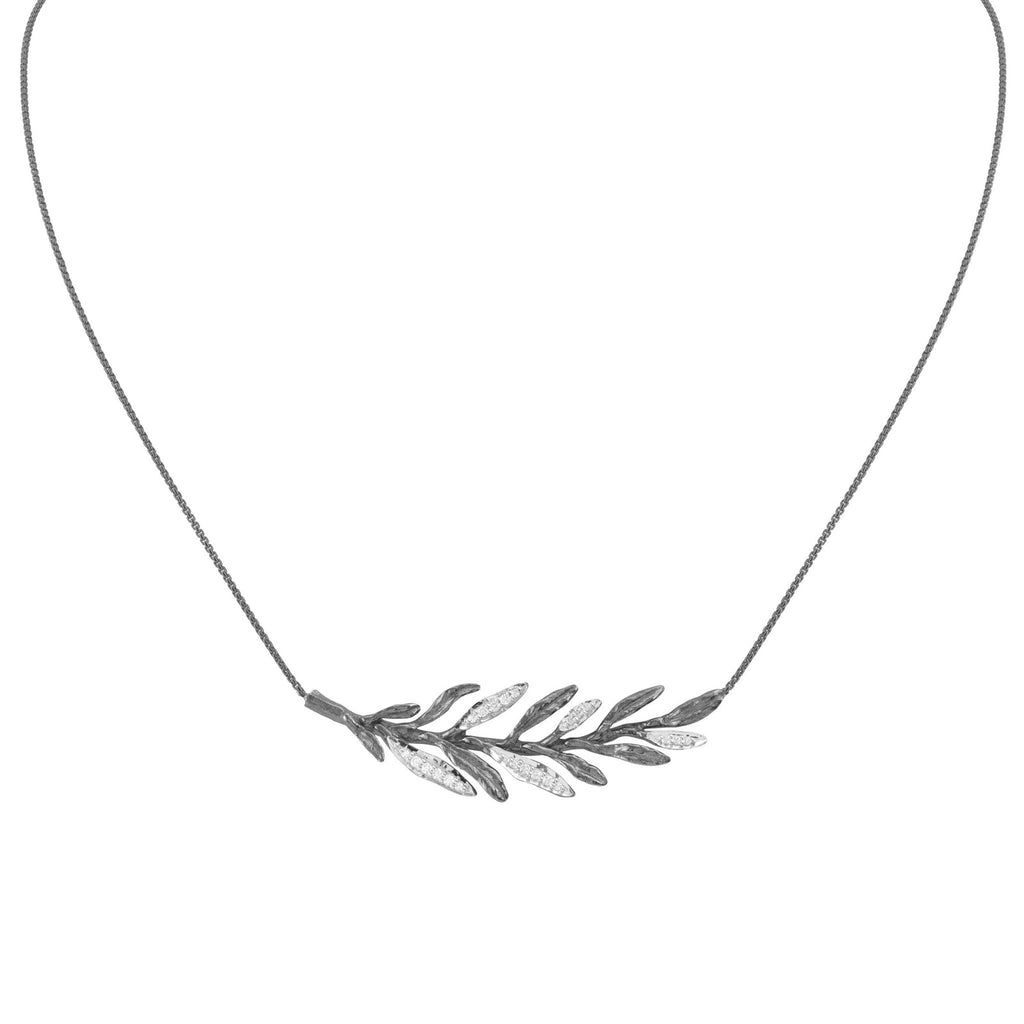 Michael Aram Laurel Leaf Necklace with Diamonds 533812860DI