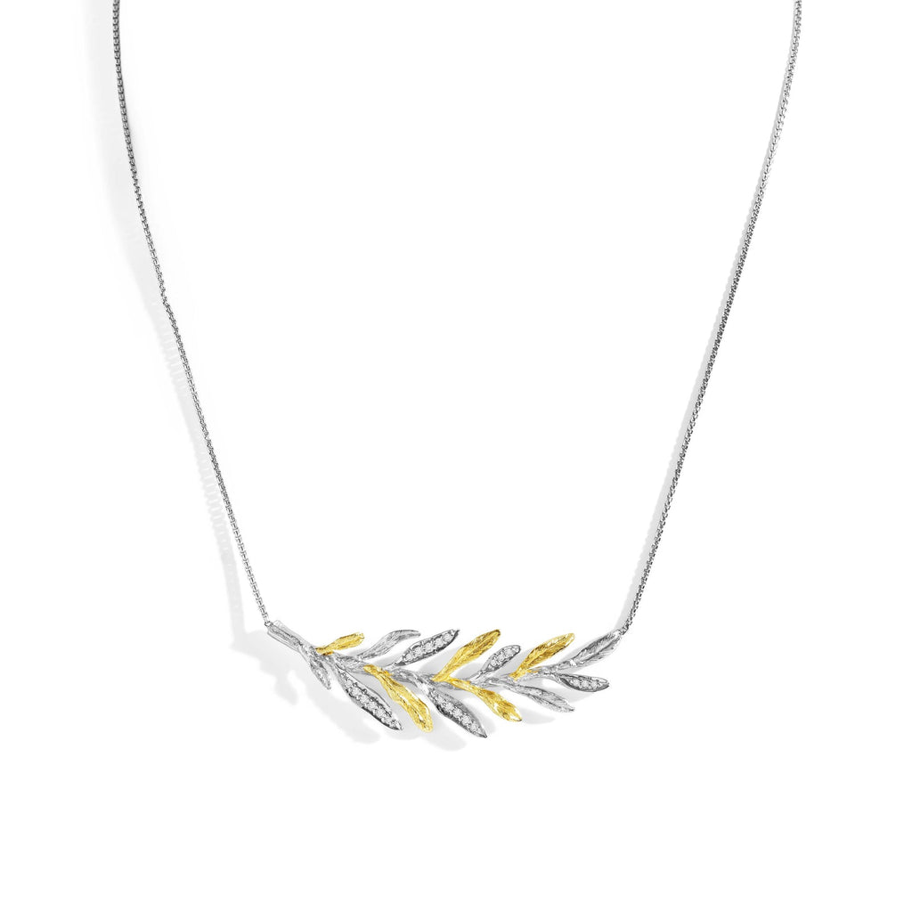 Michael Aram Laurel Leaf Necklace with Diamonds 532812850DI