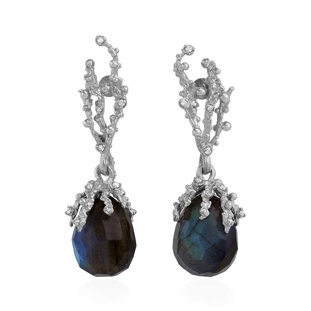 Michael Aram Ocean Earrings with Labradorite and Diamonds 542812260LB