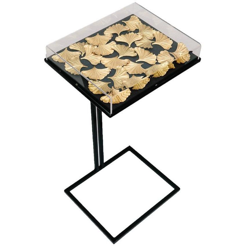 Tommy Mitchell  Gilded Ginko Cocktail Table Large Black 000LBGT