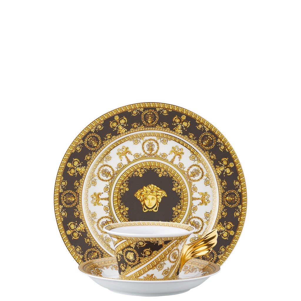 Versace 25 Years I Love Baroque Tea Cup Tea Saucer & Dessert Plate Set 3 pieces 19300-403651-28604