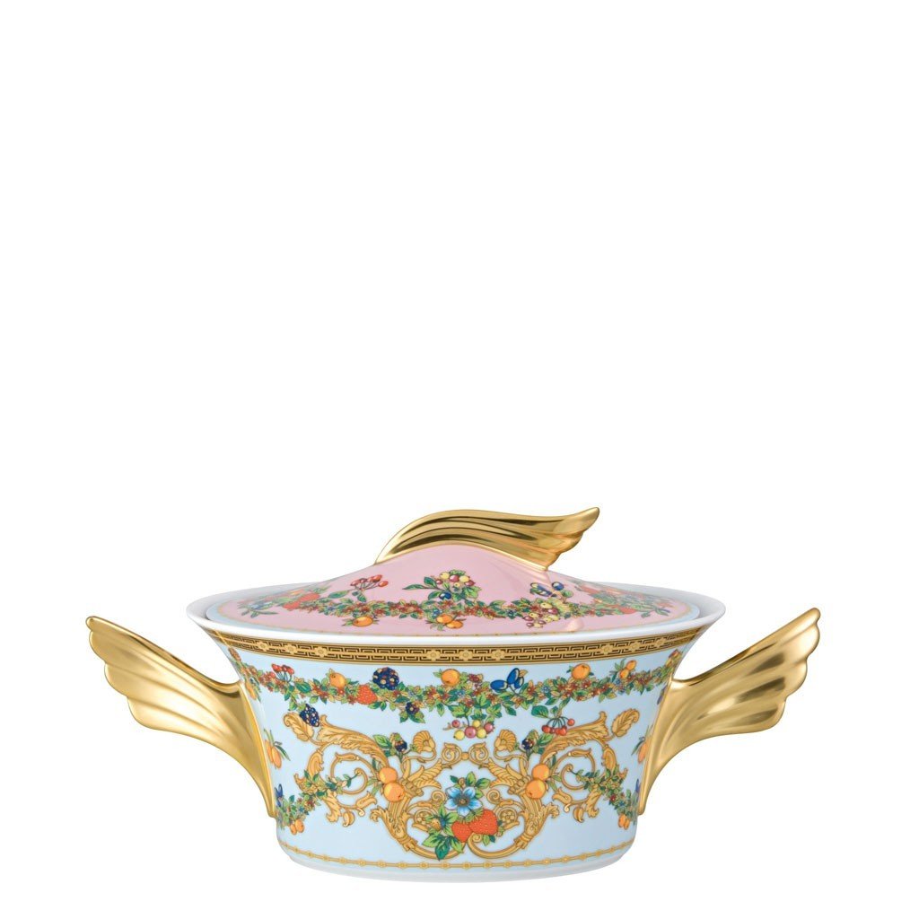 Versace Butterfly Garden Vegetable Bowl Covered 54 ounce 19300-409609-11320