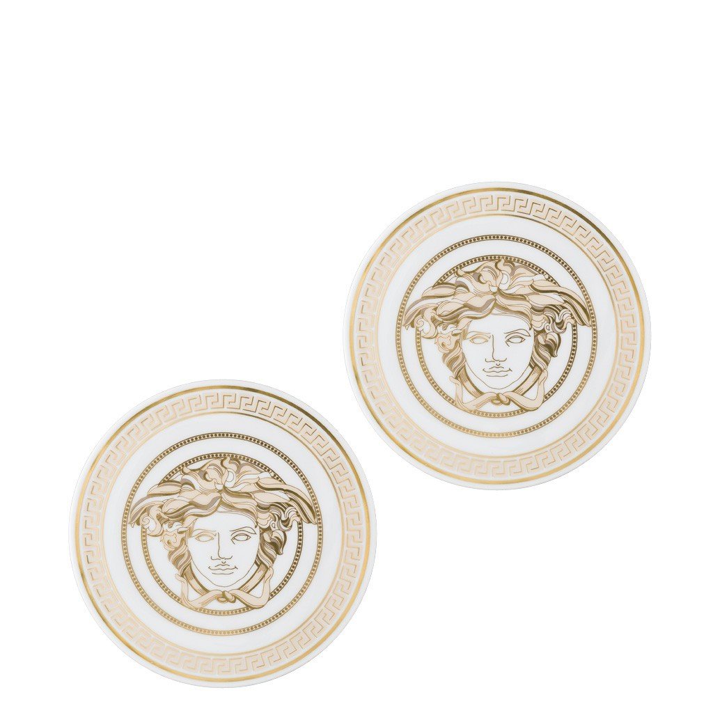 Versace Medusa Gala Coasters Porcelain Set of two 14214-403635-29151
