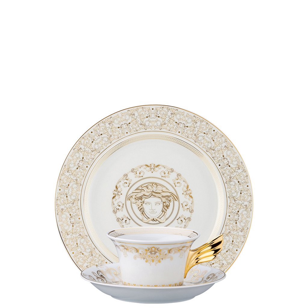 Versace Medusa Gala 25 Years Tea Cup Tea Saucer & Dessert Plate Set 3 pieces 19300-403635-28604