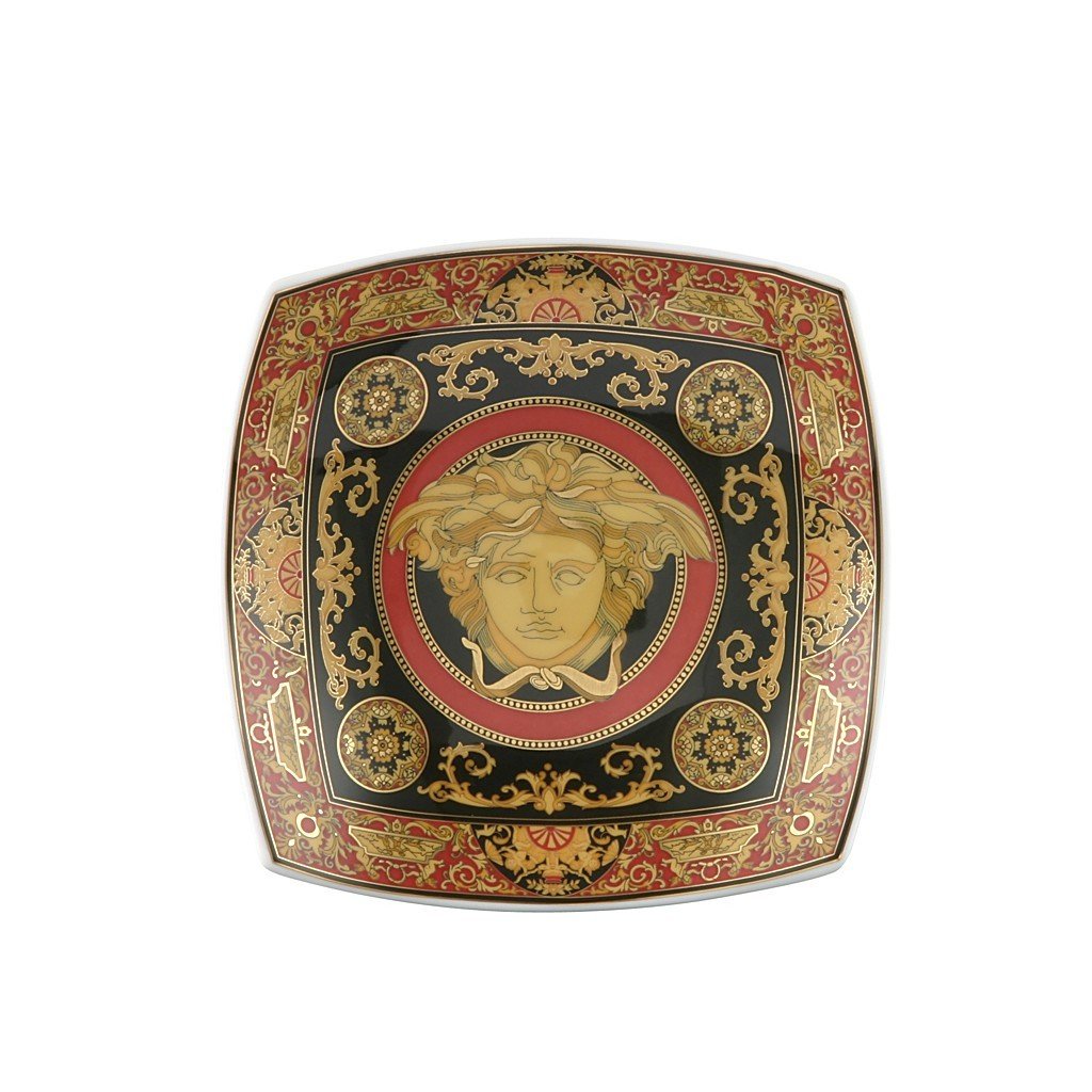Versace Medusa Red Candy Dish Porcelain 5.5 inch 12116-102721-25814