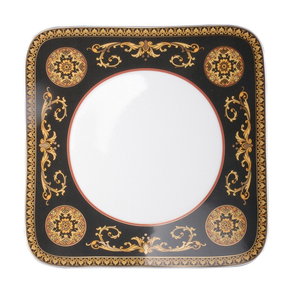 Versace Medusa Red Dinner Plate Square 10.5 inch 19750-409605-16227