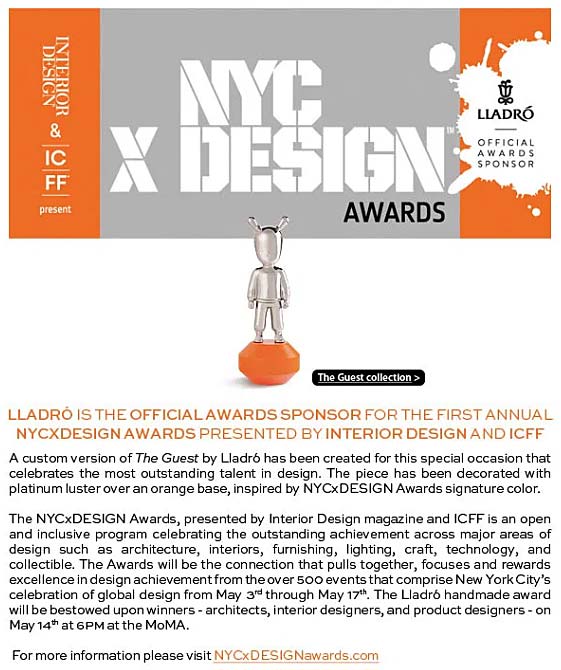 Lladro Is The Official Awards Sponsor For The First Annual NYC X DESIGN Awards