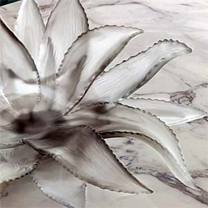 Daum Crystal Flower Figurines