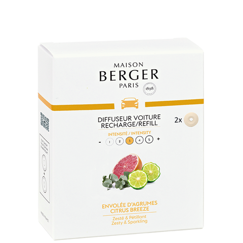 Lampe Berger Set of 2 Citrus Breeze Car Diffuser Refills