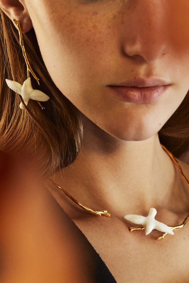 El Regalo Hanging Moon Crystal Drop Collar Cuff Open Choker Collar Necklace  for Girls & Women : Amazon.in: Fashion