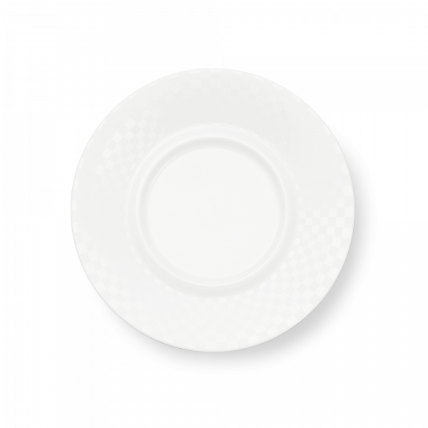 Dibbern Cross White Coffee saucer (Squares) (15.8cm) 211120003