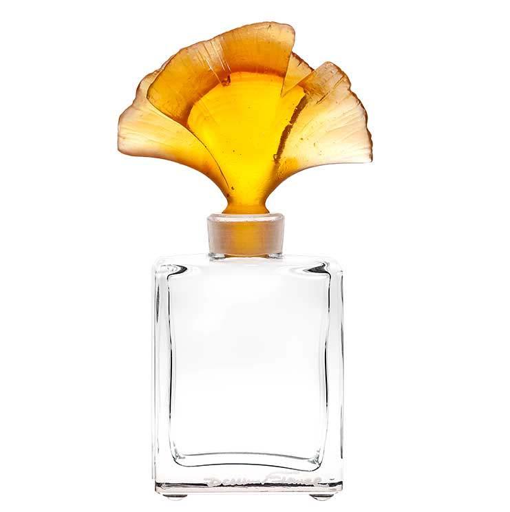 Daum Crystal Perfume Bottle Amber 03920-3