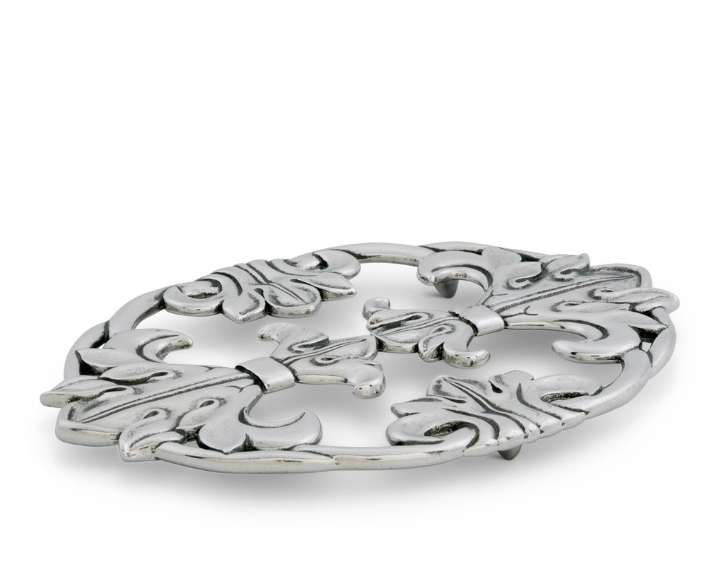 Arthur Court Designs Aluminum 9.25" Fleur-De-Lis Trivet