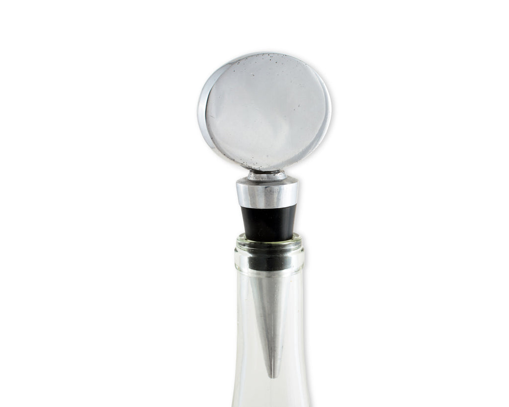 Arthur Court Designs Aluminum 5.5 inch Long Engravable Oval Bottle Stopper