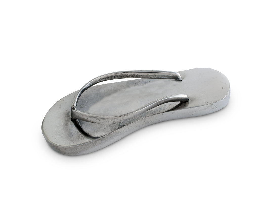 Arthur Court Designs Aluminum Beach Flip Flop Bottle Opener with forged Stainless Steel Opener 5 inches Long