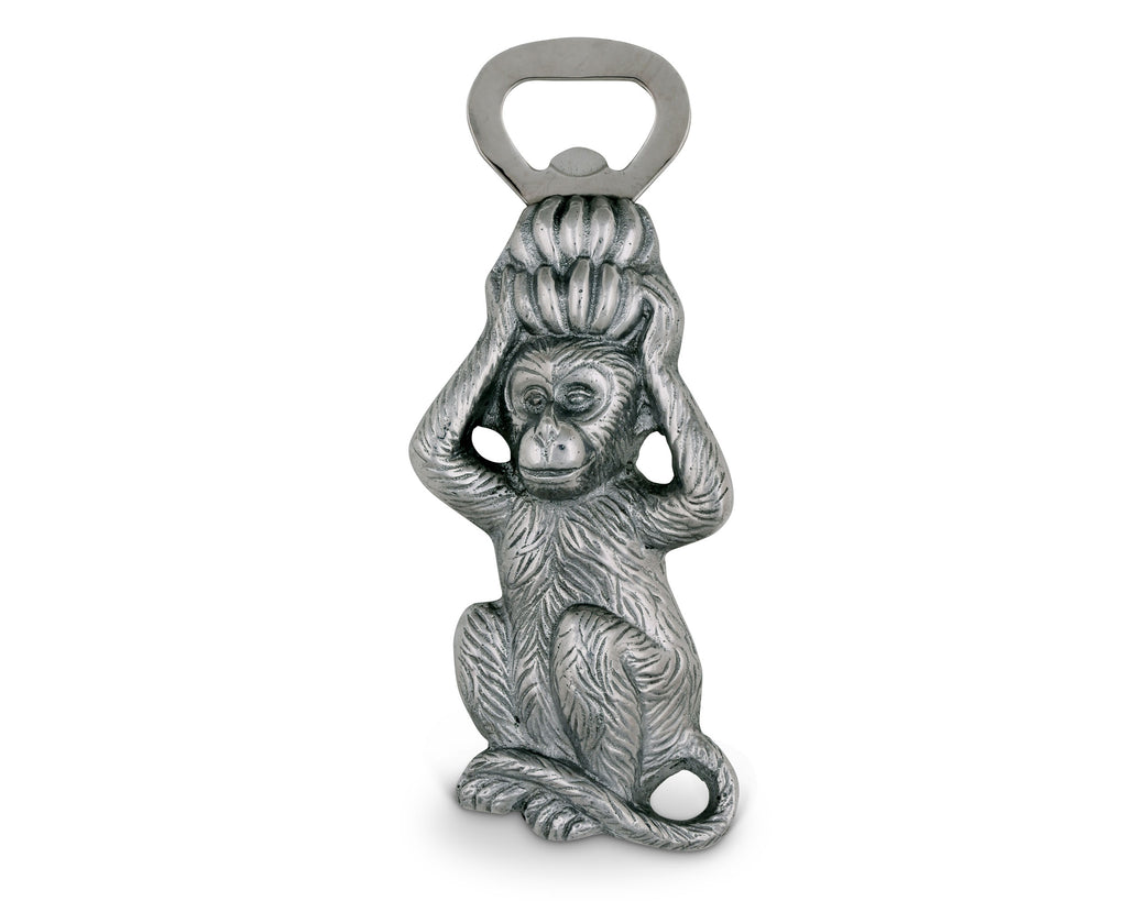 Arthur Court Designs 6 inch Aluminum Monkey Bottle Opener