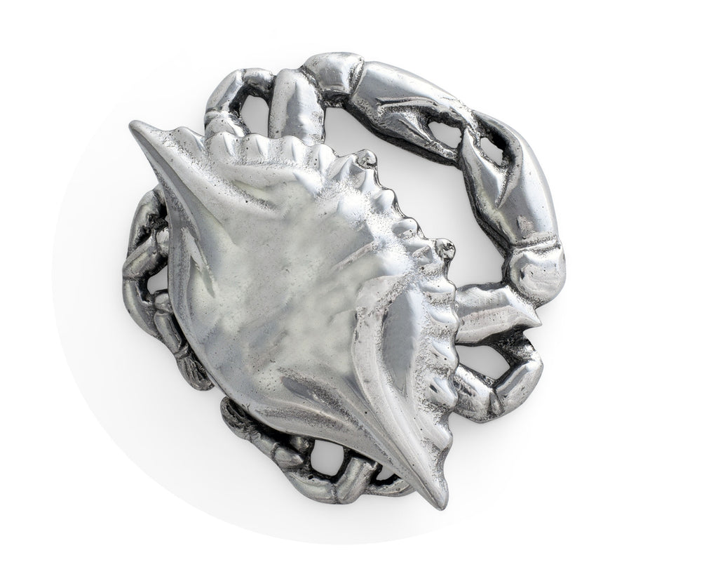 Arthur Court Ocean Blue Crab Bottle Beer Opener Aluminum Metal 3.5"