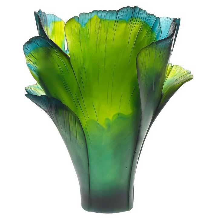 Daum Crystal Magnum Vase Green 05107