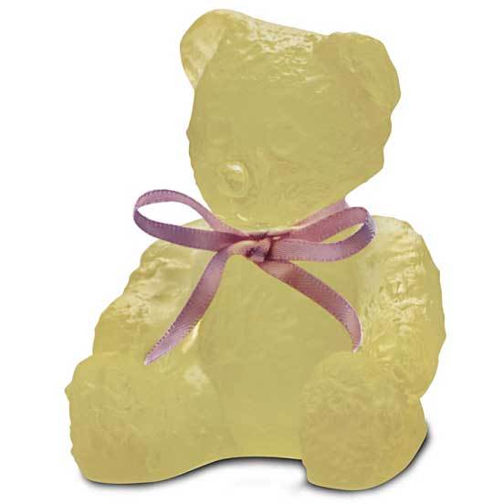Daum Crystal Mini Doudours Teddy Bear Yellow 05364-5