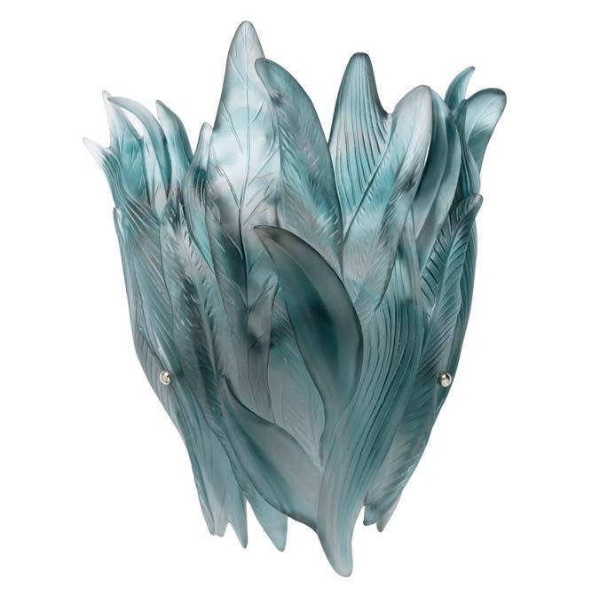 Daum Crystal Blue Grey Wall Lamp 05495-2