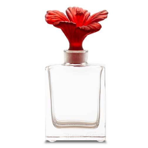 Daum Crystal Perfume Bottle Hibiscus 05515