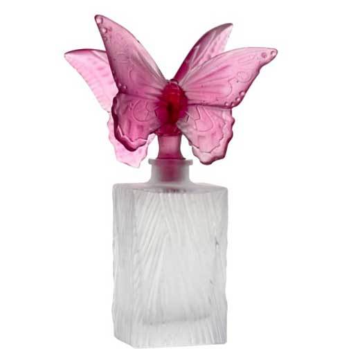 Daum Crystal Perfume Bottle Couple Of Butterflies Prestige 05580-1