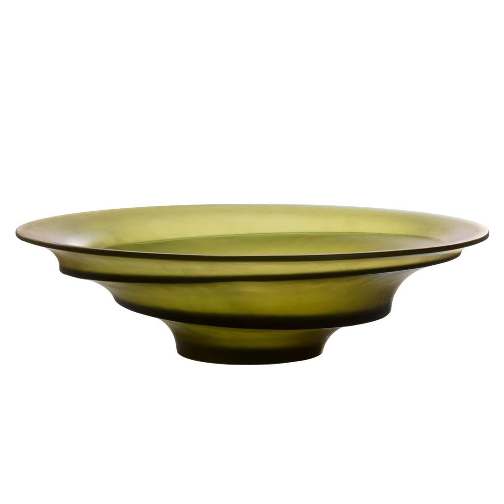 Daum Olive Green Centerpiece 05591-1