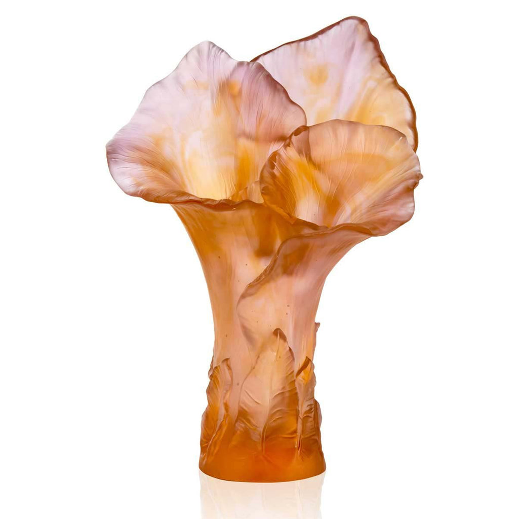 Daum Crystal Arum Magnum Vase Rose 05667-1