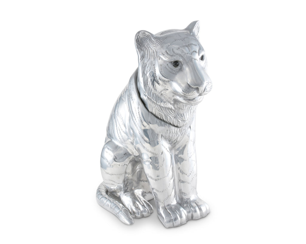 Arthur Court Designs Aluminum Tiger Ice / Wine Bucket 14" Long 17.5" Tall