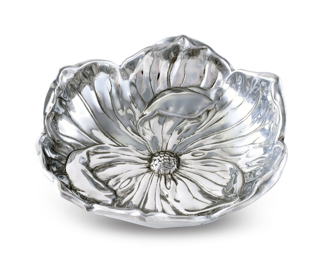 Arthur Court Designs Aluminum Magnolia Bloom Bowl 10" Long