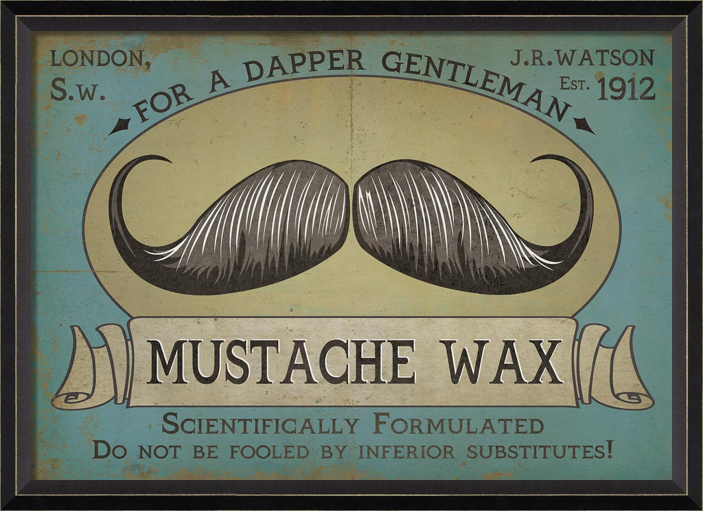 Spicher & Company BC Mustache Wax Sign 10334