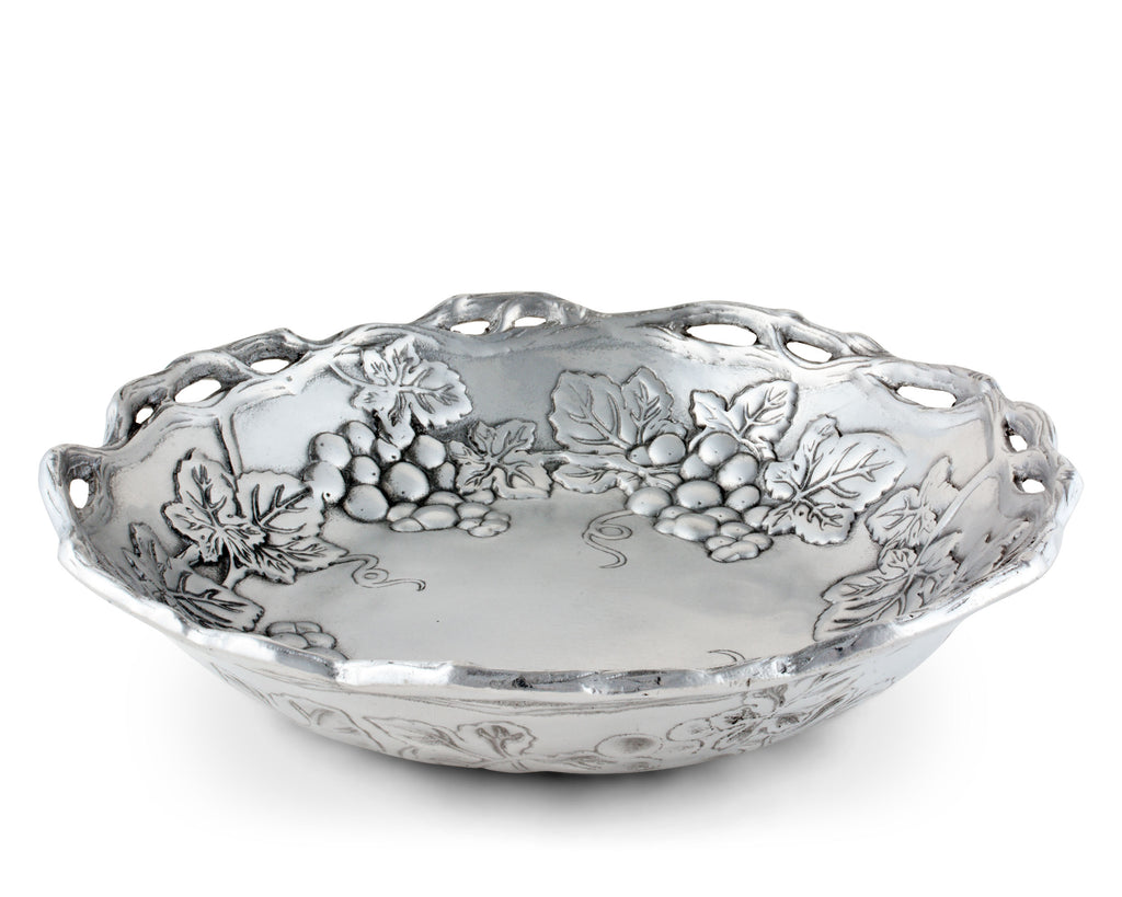 Arthur Court Designs Aluminum Grape Pasta 13" Bowl