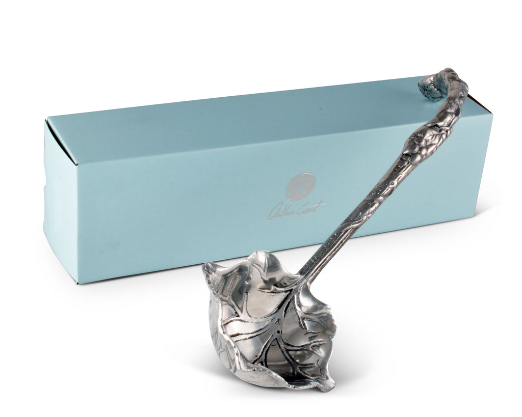 Arthur Court Designs Aluminum 12 inch Long Grape Pattern Punch / Soup Ladle