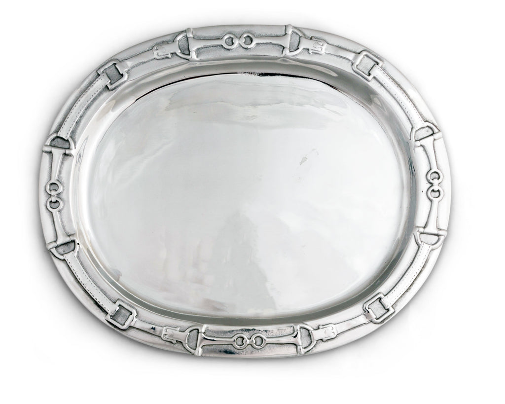 Arthur Court Designs Aluminum Equestrian s Oval Platter 19" x 14.5"