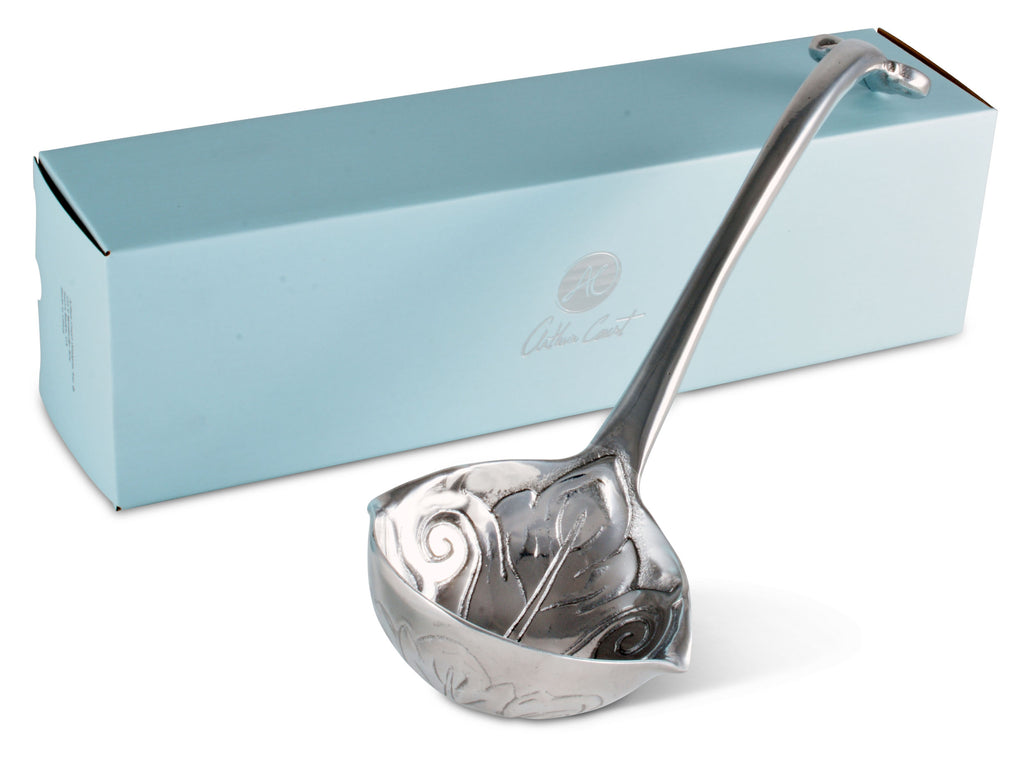 Arthur Court Designs Aluminum Metal Fleur-De-Lis Punch / Soup Ladle - 12 inch long