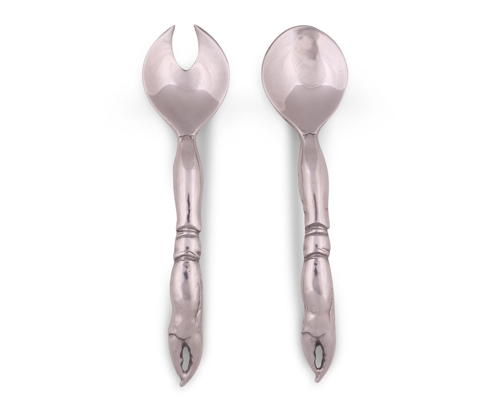 Arthur Court Pewter Crab Claw Salad Serving Set 10" Long - Ocean Sea Inspired Heavy Quality Amazing Detail