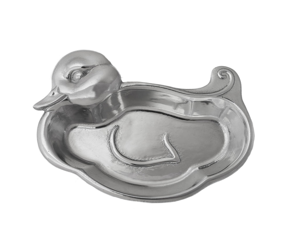 Arthur Court Designs Aluminum 7" x 4"Baby Duck Keepsake Tray