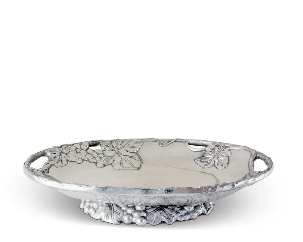 Arthur Court Designs Aluminum Grape Footed Side Dish Server 11 inches long