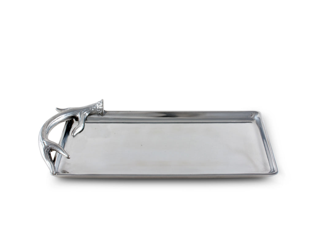 Arthur Court Designs Aluminum Deer Antler 6"X12" Tray