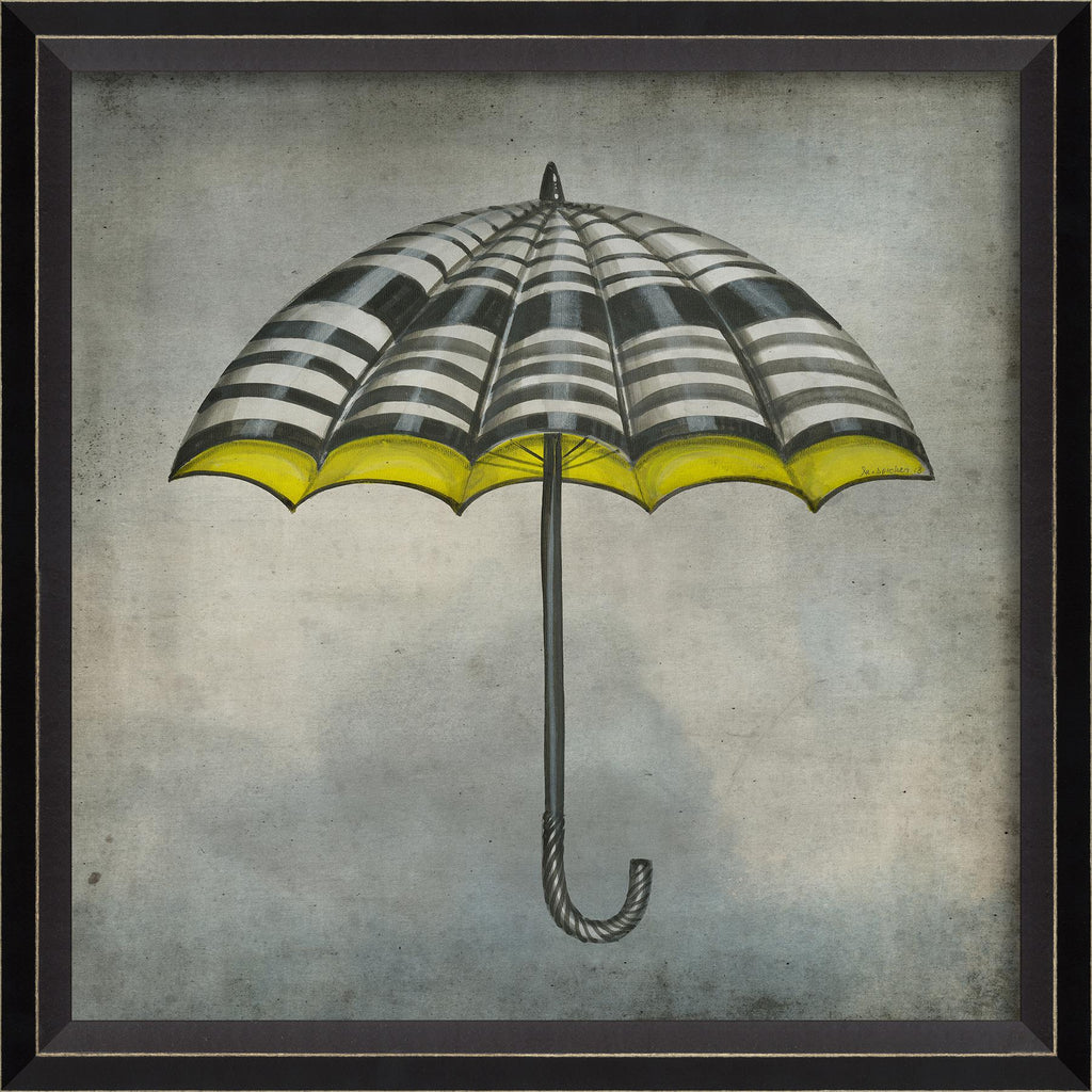 Spicher & Company BC White Black and Yellow Umbrella in clouds 10465
