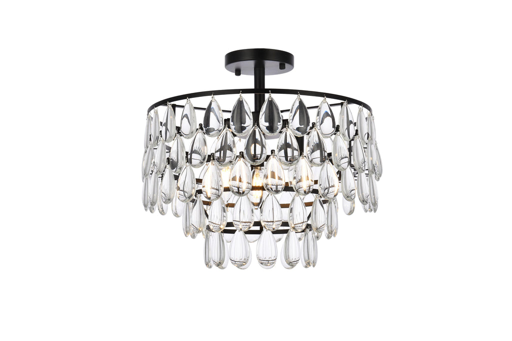 Elegant Lighting Flush Mount Light 1103F16BK