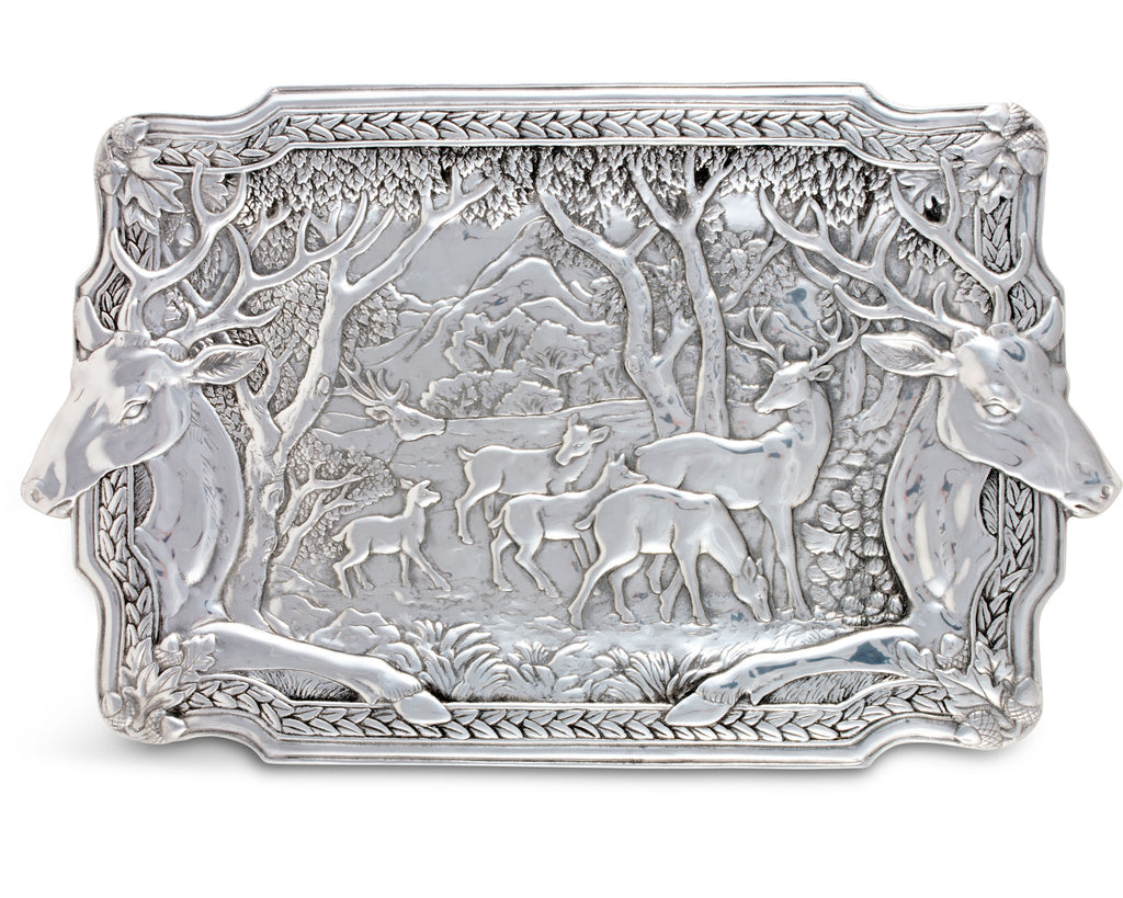 Arthur Court Elk Herd Oblong Serving Display Tray