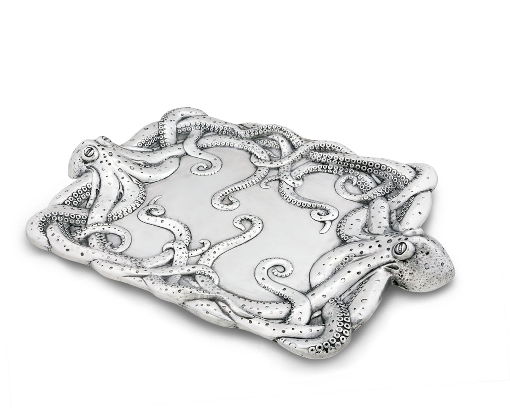 Arthur Court Octopus Centerpiece Serving Tray - Ocean Theme 24" Long