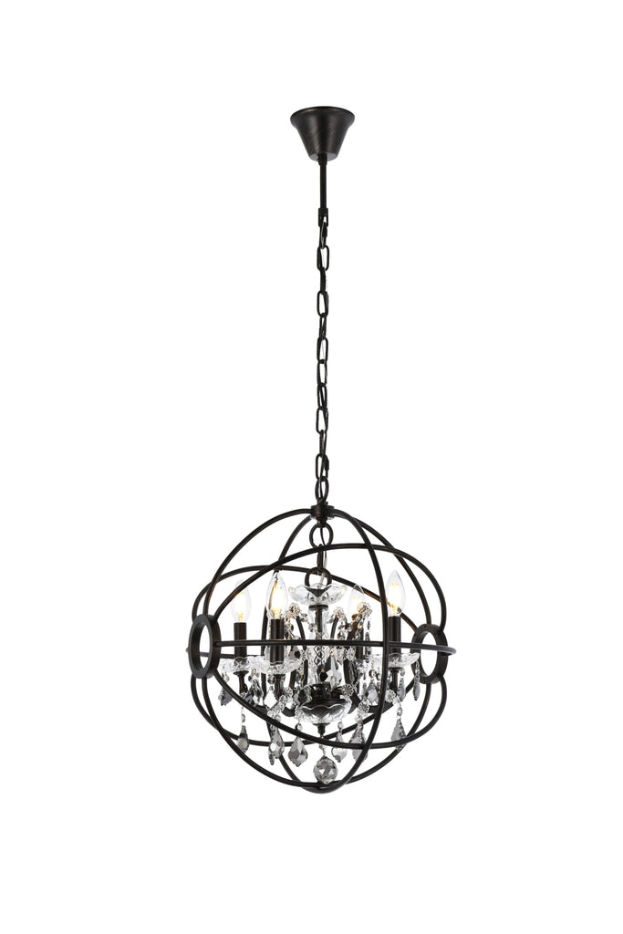 Elegant Lighting Pendant Light Royal Cut 1130D17DB-SS/RC