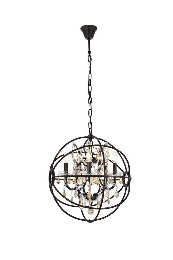 Elegant Lighting Pendant Light Royal Cut 1130D20DB-GT/RC