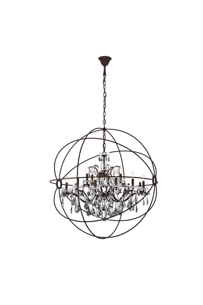 Elegant Lighting Chandelier Royal Cut 1130G43RI-SS/RC